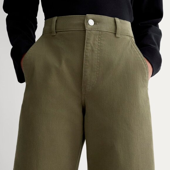 Everlane The Utility Wide-Leg Pant  (2, Kalamata) - Picture 3 of 8